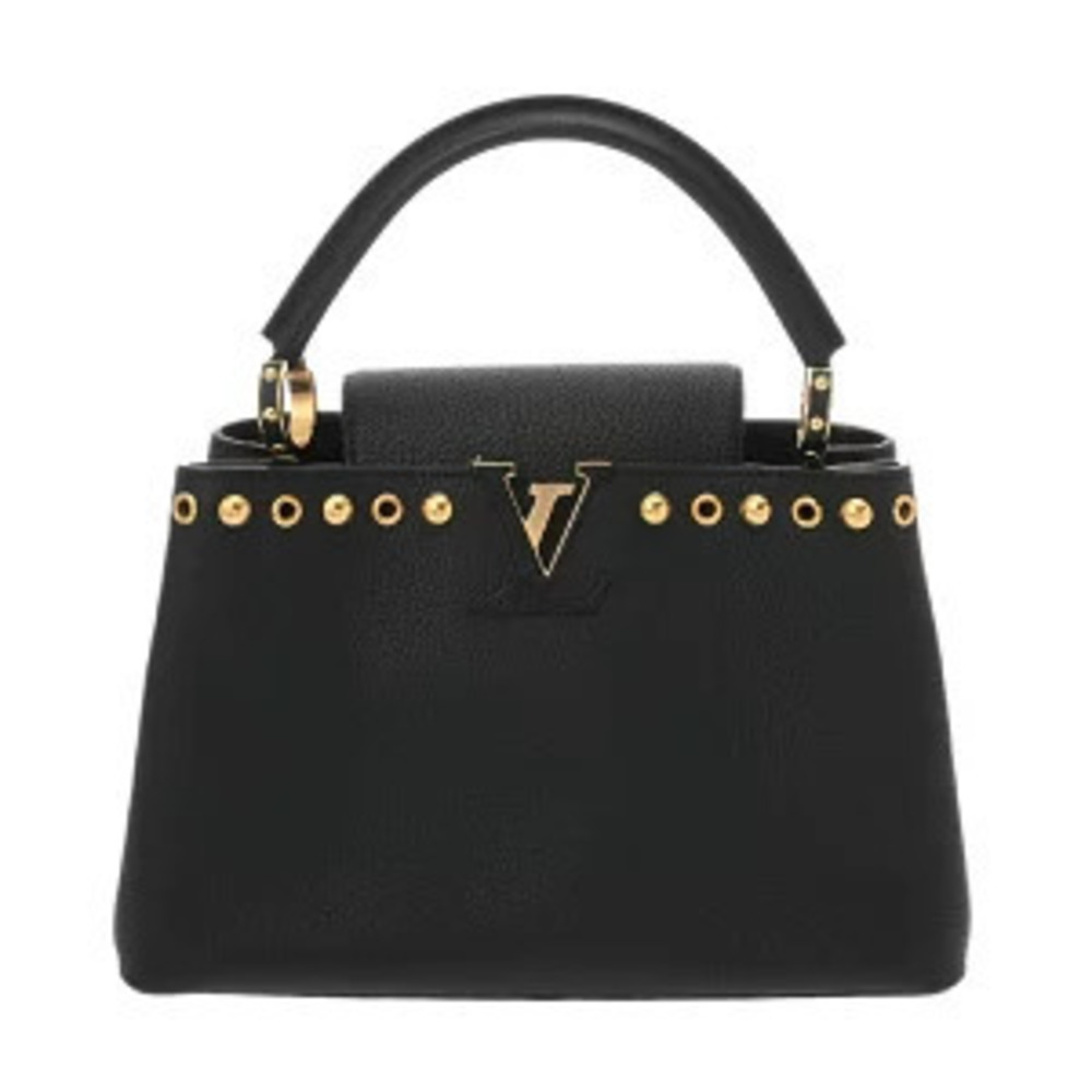Louis Vuitton Capucines Taurillon Leather Top Handle Bag Noir Black